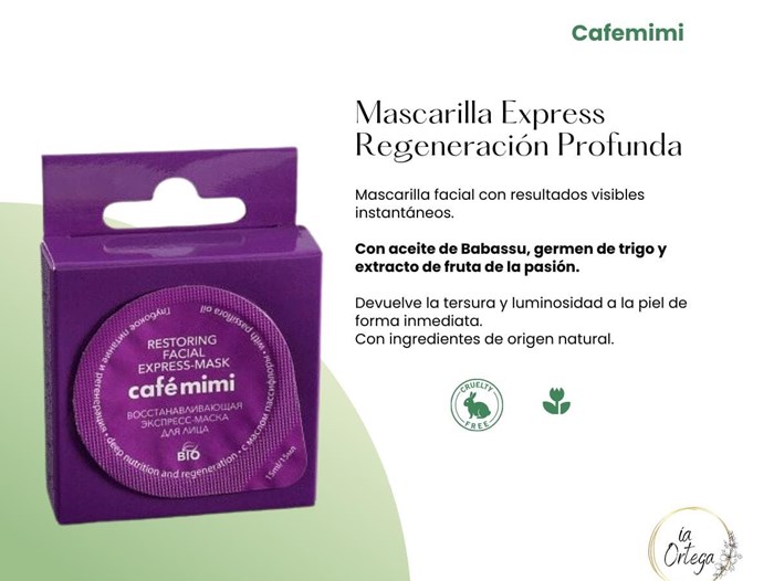 Mascarilla Express Regeneración y Nutrición -15 ml